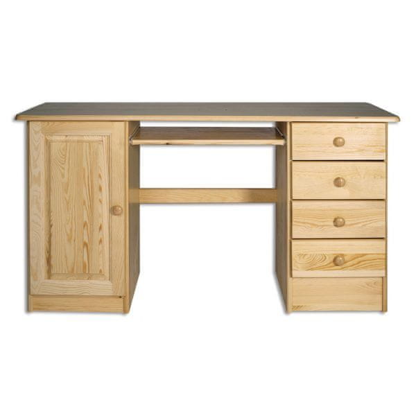 eoshop Písací stôl BR115, 145x75x55, borovica (Farba dreva: Prírodná (lakovaná))